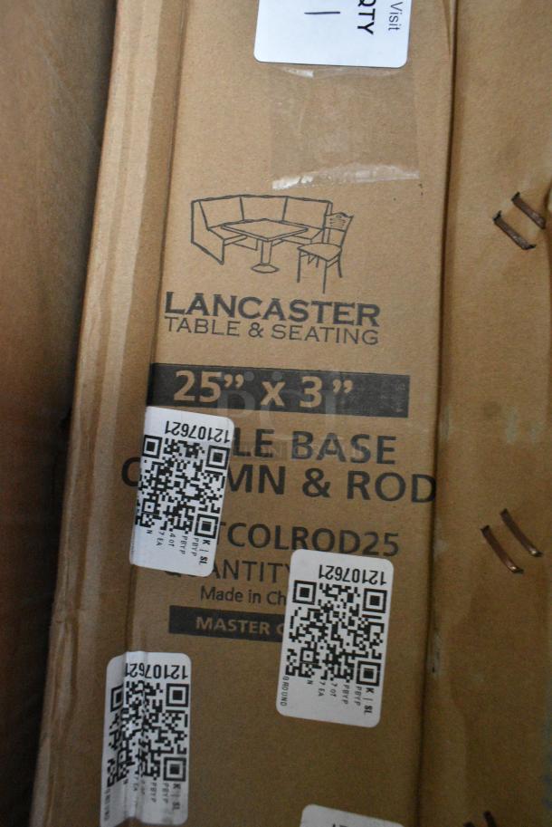BRAND NEW SCRATCH AND DENT! Lancaster Table & Seating 25"x3" Table Base Column and Rod.  May Be Missing Pieces. - Image 2 of 2