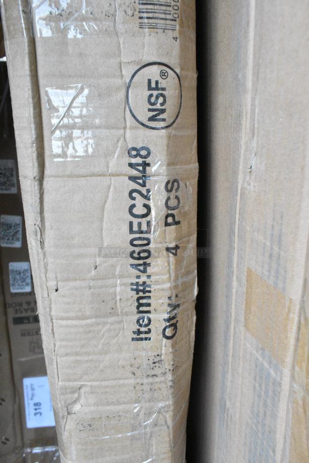 Box of 4 BRAND NEW SCRATCH AND DENT! Regency 460EC2448 24" x 48" NSF Chrome Wire Shelf. May Be Missing Pieces. - Image 3 of 4