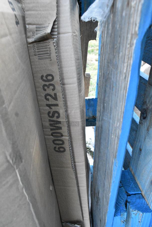 BRAND NEW SCRATCH AND DENT! Regency 600WS1236 18 Gauge Stainless Steel 12" x 36" Solid Wall Shelf. May Be Missing Pieces. - Image 3 of 3