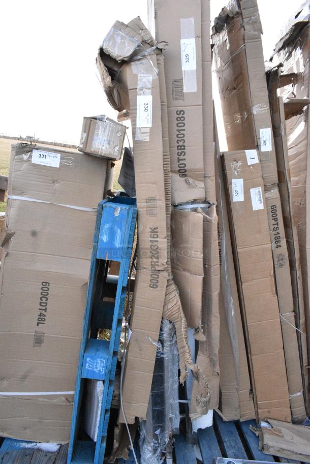 BRAND NEW SCRATCH AND DENT! Regency 600PR20316K 20 Pan End Load Stainless Steel Bun / Sheet Pan Rack - Unassembled. May Be Missing Pieces. Stock Picture Used - Image 2 of 3