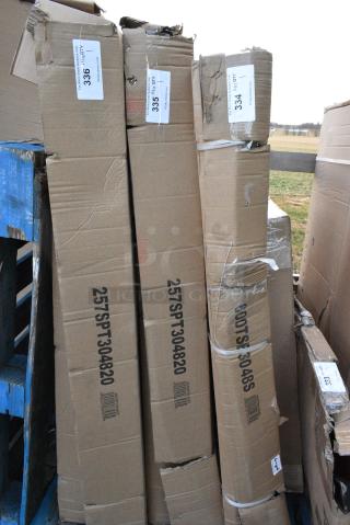 BRAND NEW SCRATCH AND DENT! Lavex 257SPT304820 30" x 48" Blue Steel Platform Truck - 2000 lb. Capacity. May Be Missing Pieces.