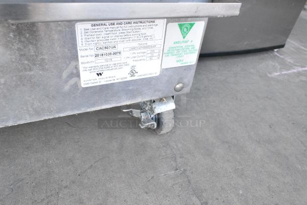 BRAND NEW SCRATCH AND DENT! 2018 Winston CVap CAC507GR Stainless Steel Commercial Cook N Hold Oven on Commercial Casters. 208 Volts, 1 Phase. - Image 4 of 6