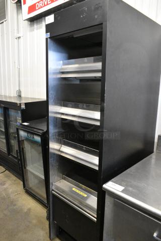 BRAND NEW SCRATCH AND DENT! RPI Industries FXZNA60S4N-OLY-II Metal Commercial Warming Display Rack on Commercial Casters. 115/208-230 Volts, 1 Phase.