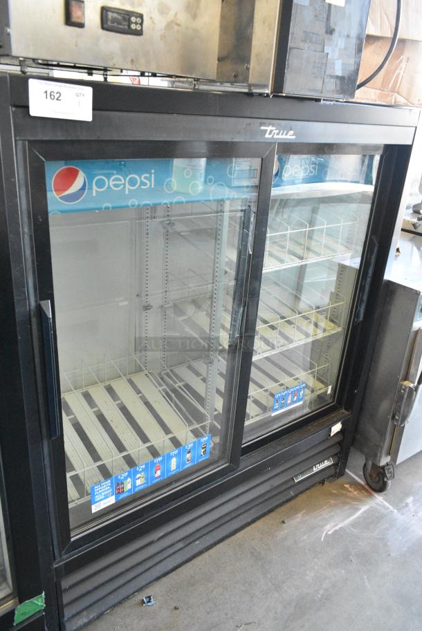 2017 True GDM-41SL-54-HC-LD Metal Commercial 2 Door Reach In Cooler Merchandiser w/ Poly Coated Racks. 115 Volts, 1 Phase. Tested and Working! - Image 1 of 5
