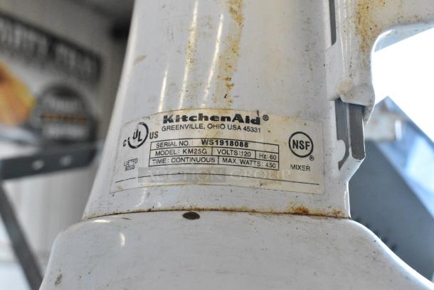 Kitchen Aid KM25G Metal Countertop Planetary Dough Mixer. 120 Volts, 1 Phase. Tested and Working! - Image 5 of 5