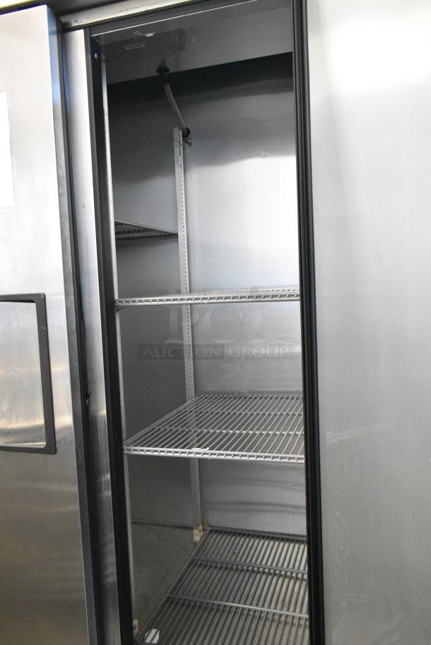 True T-35 Stainless Steel Commercial 2 Door Reach In Cooler w/ Poly Coated Racks on Commercial Casters. 115 Volts, 1 Phase. Tested and Working! - Image 3 of 6