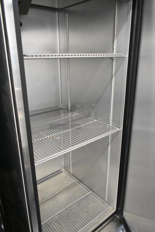 2021 True T-23-HC Stainless Steel Commercial Single Door Reach In Cooler w/ Poly Coated Racks on Commercial Casters. 115 Volts, 1 Phase. Tested and Working! - Image 5 of 7