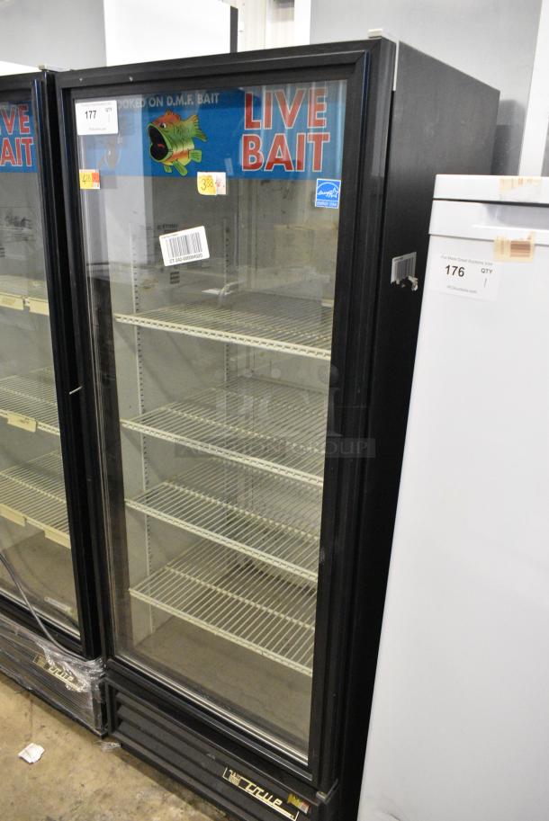 True GDM-12 Stainless Steel Commercial Single Door Reach In Cooler Merchandiser w/ Poly Coated Racks. 115 Volts, 1 Phase. Tested and Working! - Image 1 of 5