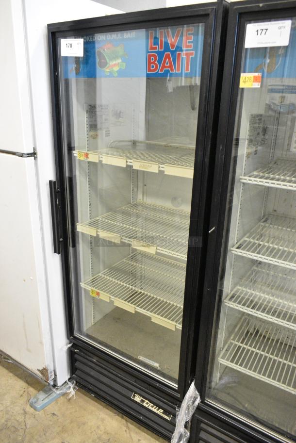 True GDM-12 Stainless Steel Commercial Single Door Reach In Cooler Merchandiser w/ Poly Coated Racks. 115 Volts, 1 Phase. Tested and Working! - Image 1 of 5