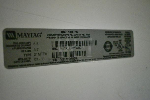 Maytag M1TXEGMYW00 Cooler w/ Freezer. 115 Volts, 1 Phase. Tested and Powers On But Does Not Get Cold - Image 7 of 7