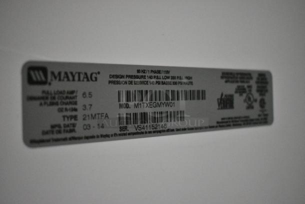Maytag M1TXEGMYW01 Cooler w/ Freezer. 115 Volts, 1 Phase. Tested and Working! - Image 7 of 7