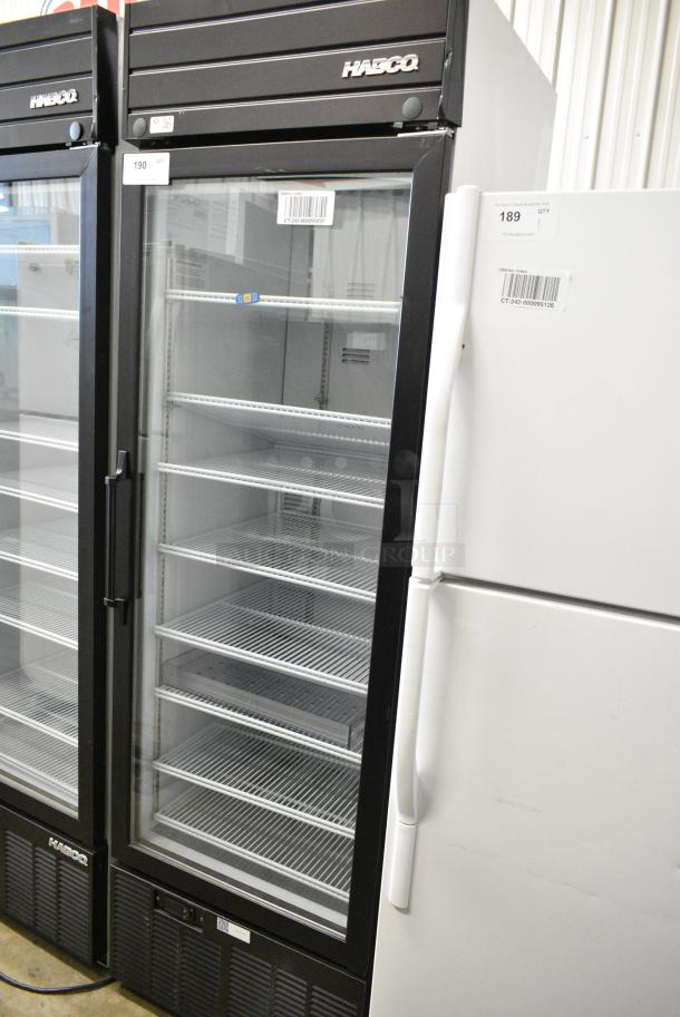2019 Habco SE18 Metal Commercial Single Door Reach In Cooler Merchandiser w/ Poly Coated Racks. 115 Volts, 1 Phase. Tested and Working! - Image 1 of 4