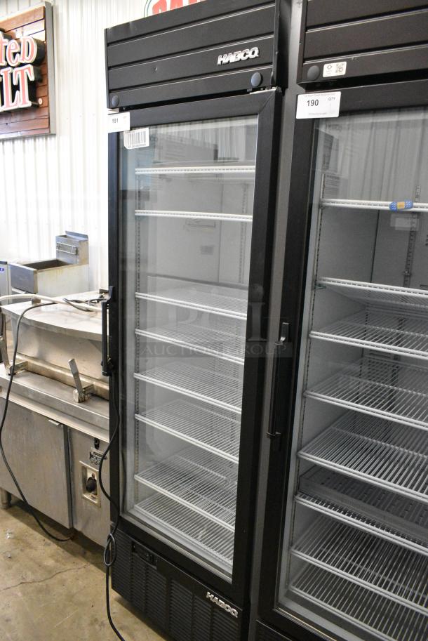 2019 Habco SE18 Metal Commercial Single Door Reach In Cooler Merchandiser w/ Poly Coated Racks. 115 Volts, 1 Phase. Tested and Working! - Image 1 of 4