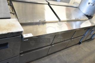 Continental SW72-30M Stainless Steel Commercial Sandwich Salad Prep Table Bain Marie Mega Top w/ 6 Drawers. 115 Volts, 1 Phase. Tested and Working!