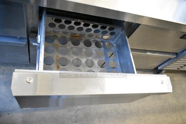Continental SW72-30M Stainless Steel Commercial Sandwich Salad Prep Table Bain Marie Mega Top w/ 6 Drawers. 115 Volts, 1 Phase. Tested and Working! - Image 7 of 11