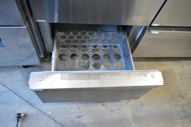 Continental SW72-30M Stainless Steel Commercial Sandwich Salad Prep Table Bain Marie Mega Top w/ 6 Drawers. 115 Volts, 1 Phase. Tested and Working! - Image 10 of 11