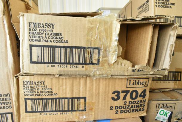 2 Boxes of Libbey 3704 Embassy 9.25 oz Brandy Glasses. 2 Times Your Bid! - Image 2 of 3