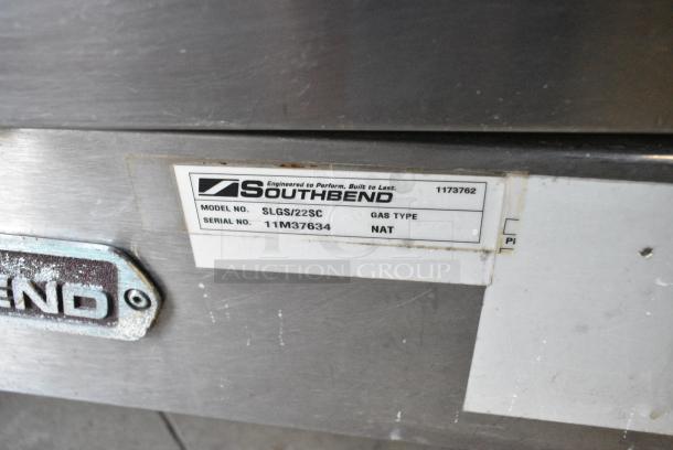 2 Southbend SilverStar SLGS/22SC Stainless Steel Commercial Natural Gas Powered Full Size Convection Oven w/ View Through Doors, Metal Oven Racks and Thermostatic Controls on Commercial Casters. 2 Times Your Bid! - Image 7 of 7