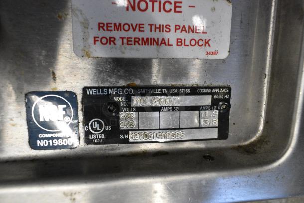 Wells MDC200T Stainless Steel Commercial 2 Well Steam Table Drop In. 208/240 Volts, 1 Phase. - Image 5 of 5