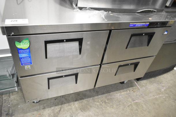 Everest ETBR2-D4 Stainless Steel Commercial 4 Drawer Undercounter Cooler on Commercial Casters. 115 Volts, 1 Phase. Tested and Working! - Image 1 of 8