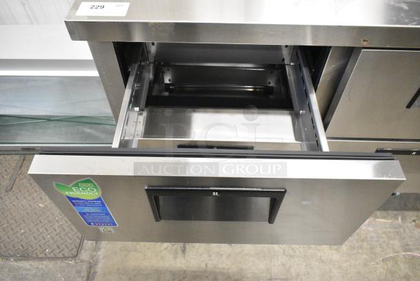 Everest ETBR2-D4 Stainless Steel Commercial 4 Drawer Undercounter Cooler on Commercial Casters. 115 Volts, 1 Phase. Tested and Working! - Image 3 of 8