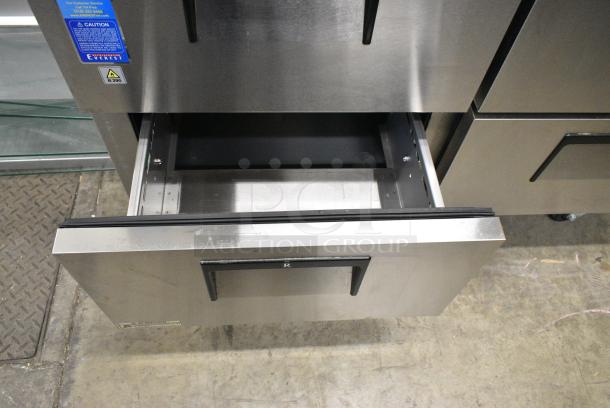 Everest ETBR2-D4 Stainless Steel Commercial 4 Drawer Undercounter Cooler on Commercial Casters. 115 Volts, 1 Phase. Tested and Working! - Image 4 of 8