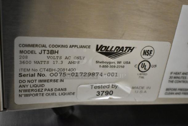 Vollrath JT3BH Stainless Steel Commercial Countertop Conveyor Toaster Oven. 208 Volts, 1 Phase. - Image 5 of 5