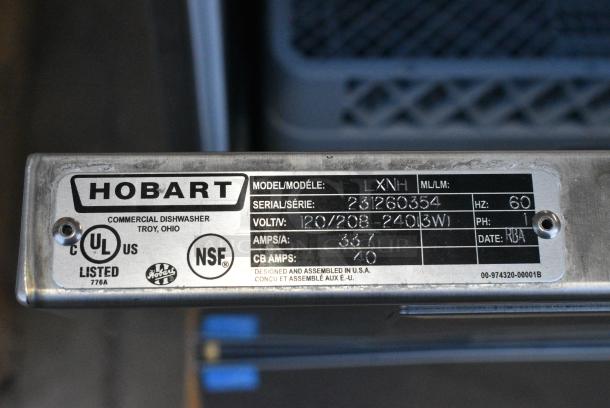 BRAND NEW SCRATCH AND DENT! 2024 Hobart LXNH Stainless Steel Commercial Undercounter Dishwasher. 120/208-240 Volts, 1 Phase. - Image 6 of 6