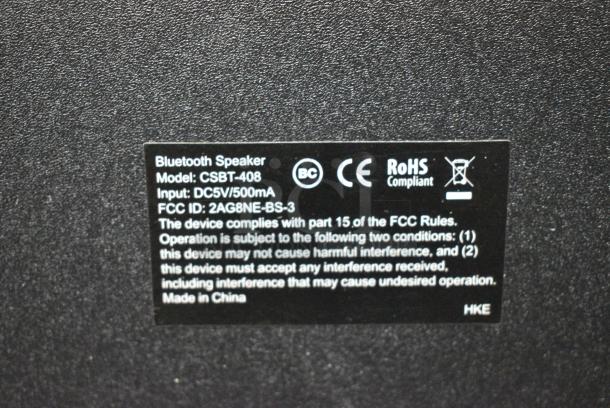 3 BRAND NEW SCRATCH AND DENT! Coby CSBT-408 Bluetooth Speaker. 3 Times Your Bid! - Image 4 of 4