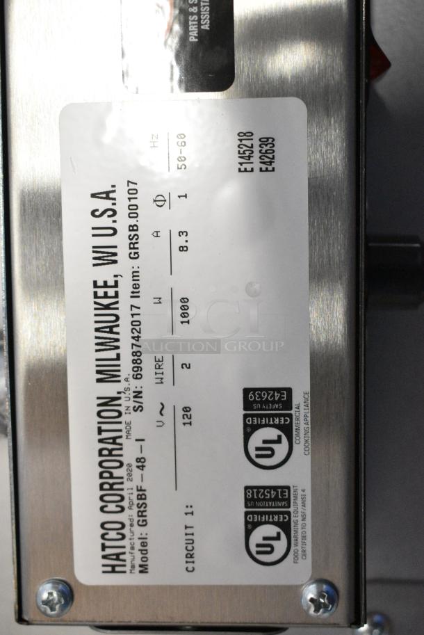BRAND NEW SCRATCH AND DENT! Hatco Glo Ray GRSBF-48-I Metal Heated Shelf. 120 Volts, 1 Phase. - Image 5 of 5