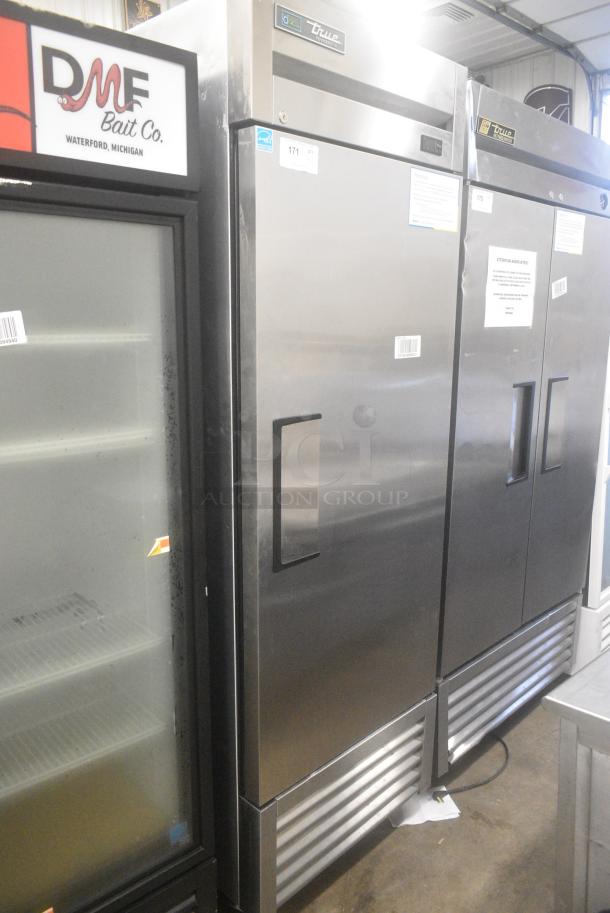 2021 True T-23-HC Stainless Steel Commercial Single Door Reach In Cooler w/ Poly Coated Racks on Commercial Casters. 115 Volts, 1 Phase. Tested and Working! - Image 1 of 7