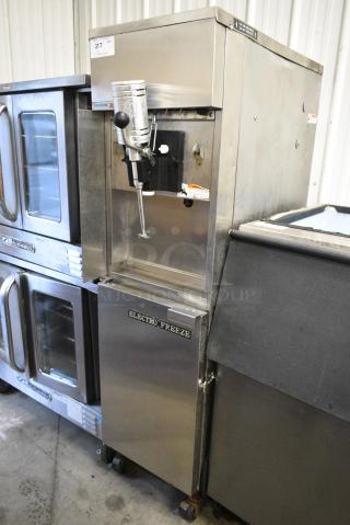 Electro Freeze 78RMT-272 Stainless Steel Commercial Pressurized Shake Freezer Machine on Commercial Casters. 115/208-230 Volts, 3 Phase. - Item #1155188