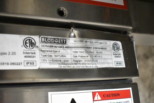 BRAND NEW! 2021 Blodgett BCT 202 Stainless Steel Commercial Natural Gas Powered Roll In Rack Full Size Combi Convection Oven w/ Rack and Touchscreen Control. - Image 8 of 8