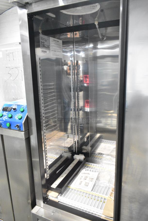 BRAND NEW! Blue Air BSR23 Stainless Steel Commercial Single Door Reach In Cooler w/ Poly Coated Racks on Commercial Casters. 115 Volts, 1 Phase. Tested and Working! - Image 4 of 5