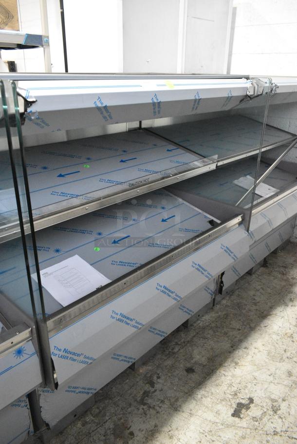 BRAND NEW! 2016 BKI HSS4-2TSQ Stainless Steel Commercial Floor Style 2 Tier Warming Display Case Merchandiser. 230 Volts, 1 Phase. - Image 1 of 4