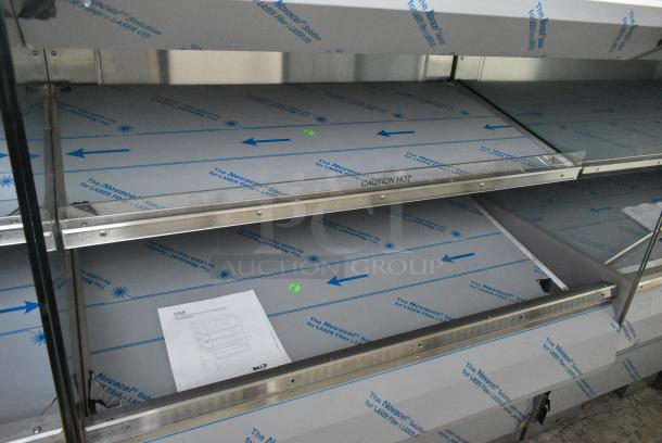 BRAND NEW! 2016 BKI HSS4-2TSQ Stainless Steel Commercial Floor Style 2 Tier Warming Display Case Merchandiser. 230 Volts, 1 Phase. - Image 2 of 4