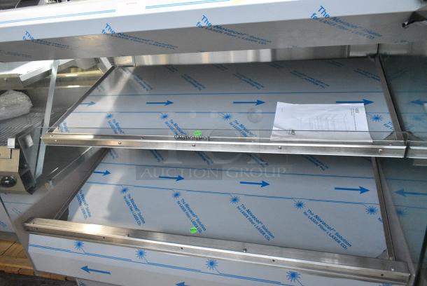 BRAND NEW! 2016 BKI HSS4-2TSQ Stainless Steel Commercial Floor Style 2 Tier Warming Display Case Merchandiser. 230 Volts, 1 Phase. - Image 2 of 4