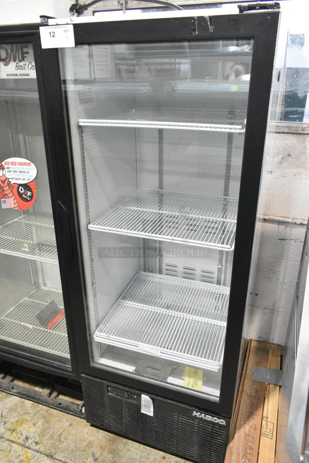 Habco SE12 Metal Commercial Single Door Reach In Cooler Merchandiser w/ Poly Coated Racks. 115 Volts, 1 Phase. Tested and Working! - Image 1 of 4