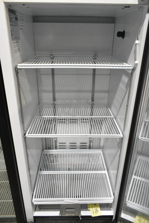 Habco SE12 Metal Commercial Single Door Reach In Cooler Merchandiser w/ Poly Coated Racks. 115 Volts, 1 Phase. Tested and Working! - Image 3 of 4