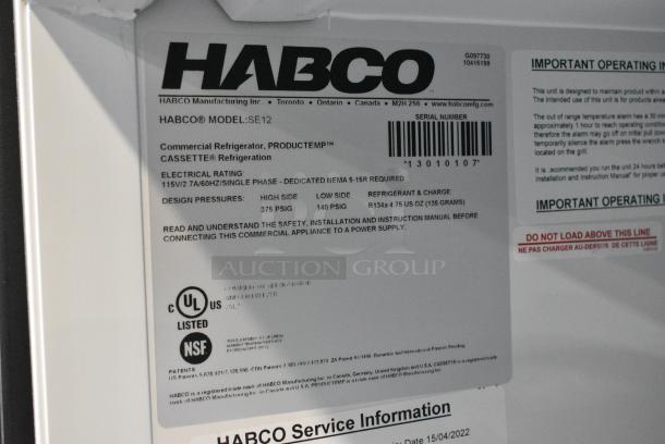 Habco SE12 Metal Commercial Single Door Reach In Cooler Merchandiser w/ Poly Coated Racks. 115 Volts, 1 Phase. Tested and Working! - Image 4 of 4