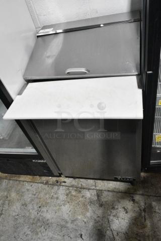 Titan TISU28-8 Stainless Steel Commercial Sandwich Salad Prep Table Bain Marie Mega Top on Commercial Casters. 115 Volts, 1 Phase. Tested and Working!