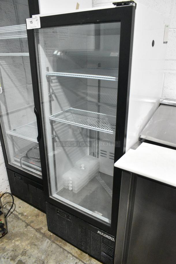 Habco SE12 Metal Commercial Single Door Reach In Cooler Merchandiser w/ Poly Coated Racks. 115 Volts, 1 Phase. Tested and Working! - Image 1 of 4