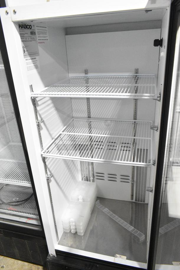 Habco SE12 Metal Commercial Single Door Reach In Cooler Merchandiser w/ Poly Coated Racks. 115 Volts, 1 Phase. Tested and Working! - Image 3 of 4