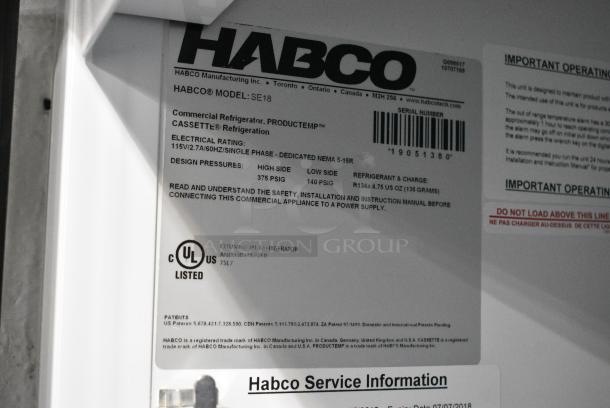 2019 Habco SE18 Metal Commercial Single Door Reach In Cooler Merchandiser w/ Poly Coated Racks. 115 Volts, 1 Phase. Tested and Working! - Image 4 of 4
