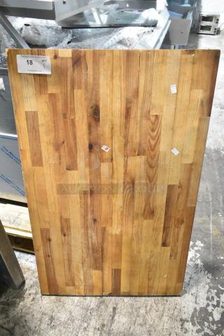 Wooden Butcher Block Tabletop.