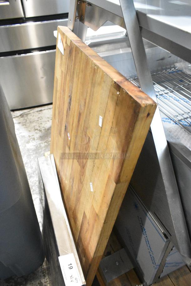 Wooden Butcher Block Tabletop. - Image 2 of 3