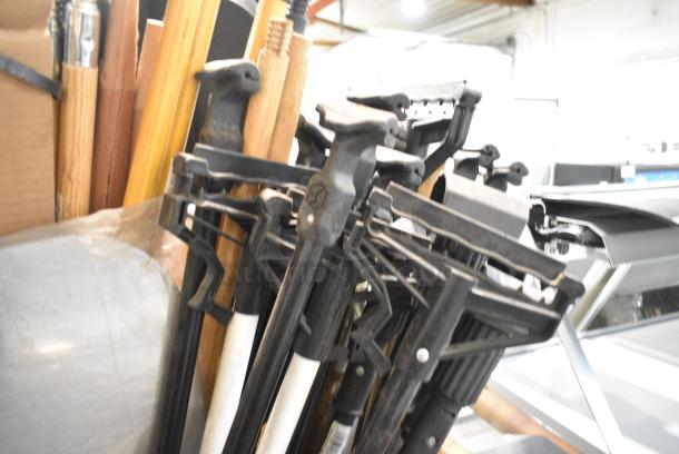 ALL ONE MONEY! Lot of BRAND NEW! Items Including Gray Poly Trash Can w/ Contents Including Mop Handles. - Image 4 of 4