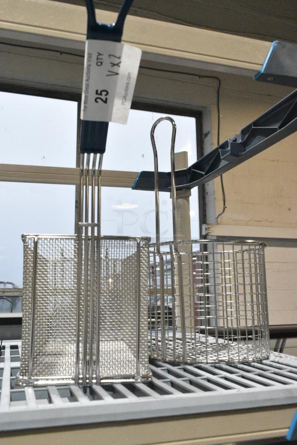 2 BRAND NEW IN BOX! Various Metal Fry Baskets. 2 Times Your Bid! - Image 1 of 4