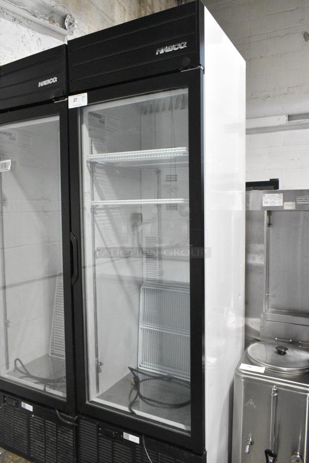 2019 Habco SE18 Metal Commercial Single Door Reach In Cooler Merchandiser w/ Poly Coated Racks. 115 Volts, 1 Phase. Tested and Powers On But Does Not Get Cold - Image 1 of 4