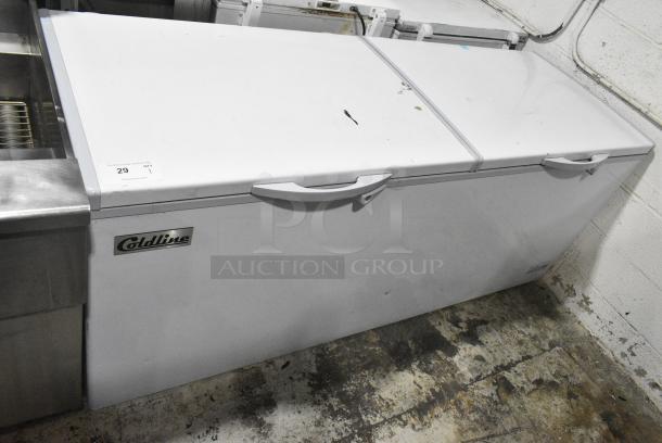 Coldline CF76 Metal Chest Freezer w/ 2 Hinge Lids. 115 Volts, 1 Phase. Tested and Powers On But Does Not Get Cold - Image 1 of 6